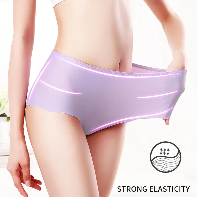 Трусики размера плюс женское Бесшовное нижнее белье трусы 4XL сексуальное