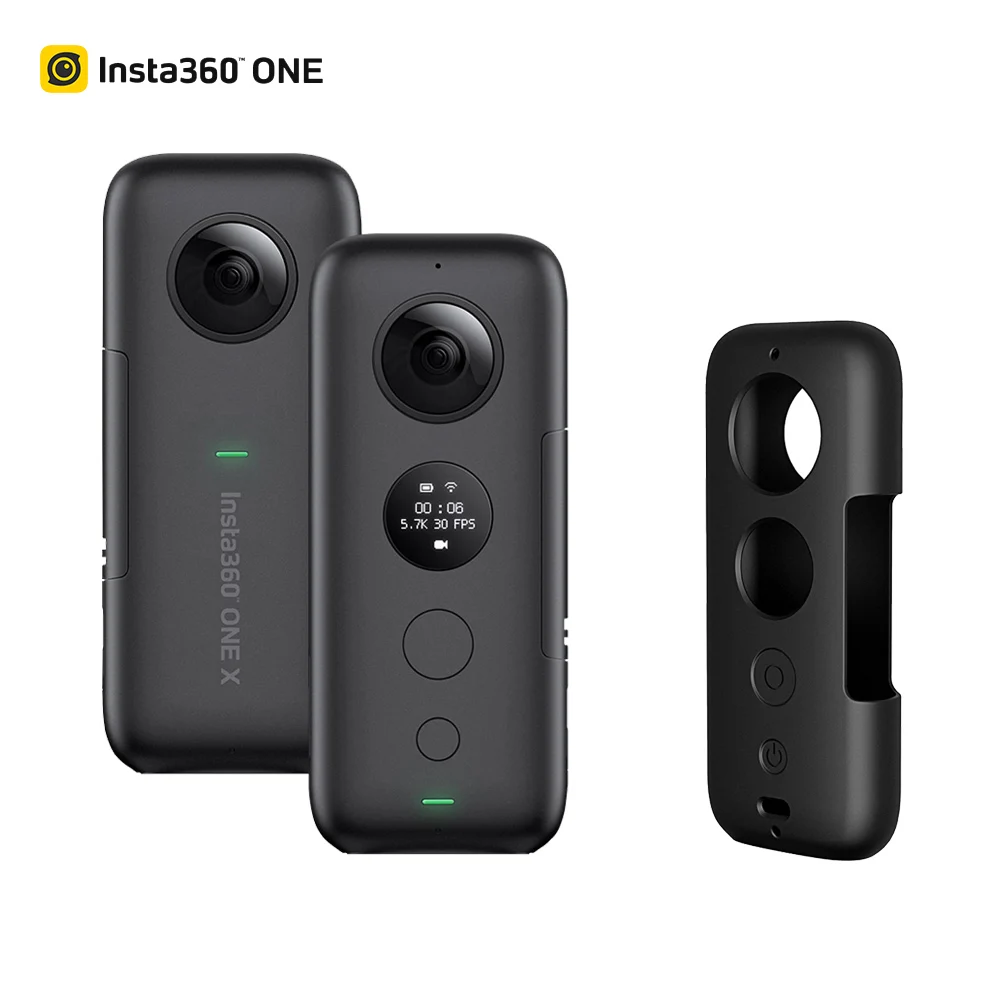 Черный Новейшая панорамная камера Insta360 ONE X 360 с картой 32 ГБ для iPhone samsung Xiaomi 5,7 K Video 18MP 360 Экшн-камера - Цветной: Черный