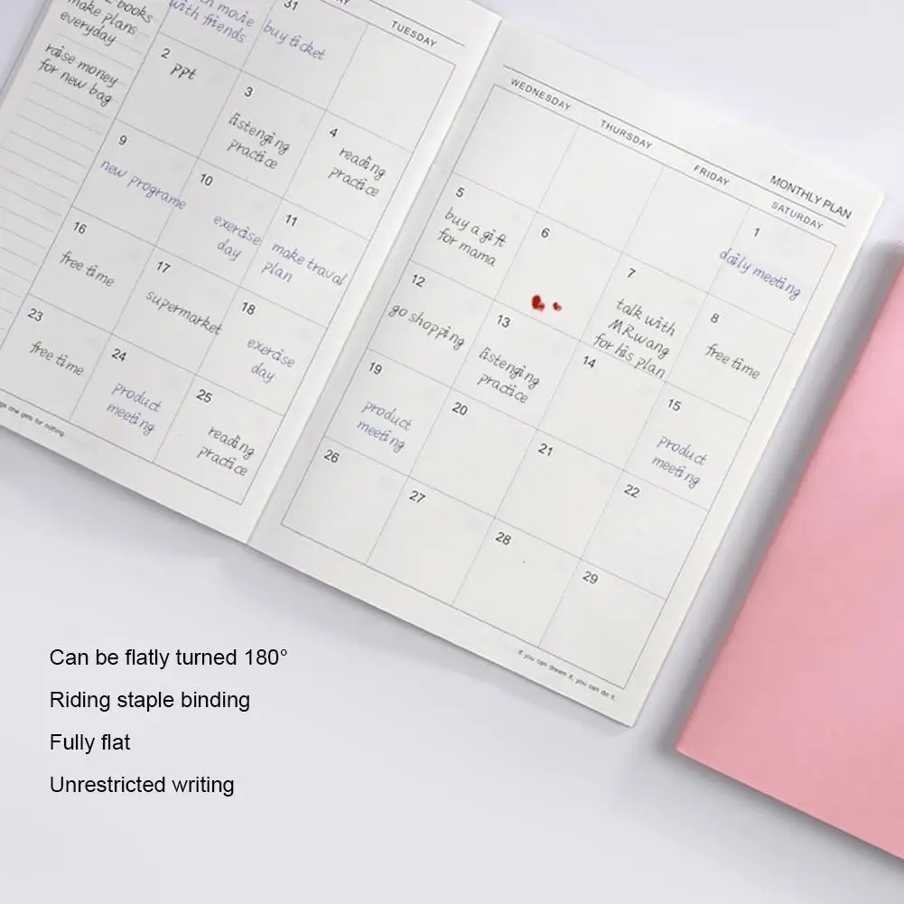 2020 еженедельник ежемесячный кожаный чехол для записной книжки Life Planner 24 листа