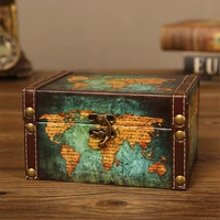 vintage jewelry storage box antique wooden treasure chest letters keepsake case
