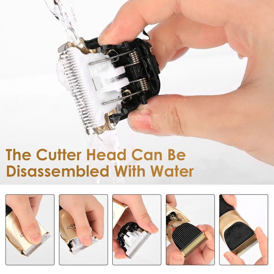 USB перезаряжаемая машинка для стрижки домашних животных набор 5 в 1 электрическая