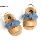 Модные сандалии AY TescoFashion для новорожденных девочек, летние сандалии из ПУ, нескользящая обувь для детей 0-18 месяцев