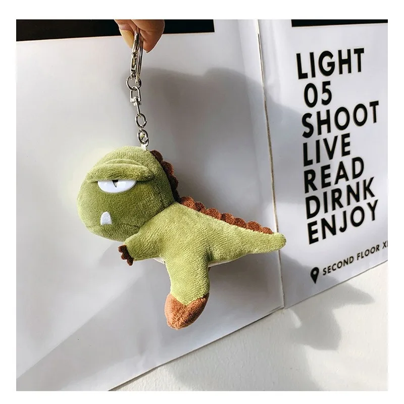 Симпатичный маленький динозавр плюшевая игрушка 11 см брелок куклы подарок на
