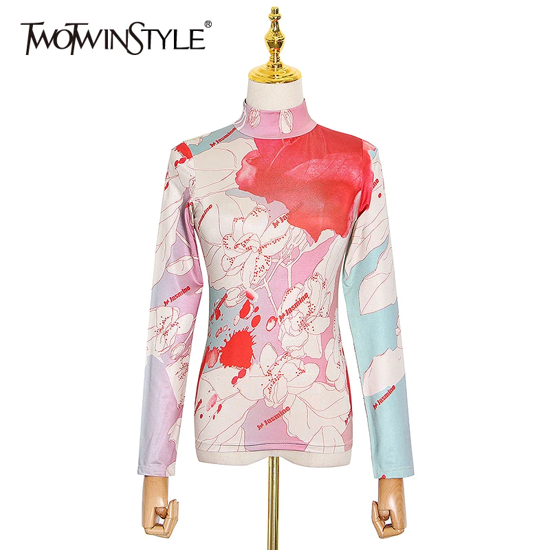 Женская футболка с длинным рукавом TWOTWINSTYLE осенняя|Футболки| |