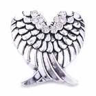 Новые ювелирные изделия с кнопками, крылья ангела, любовь, сердце, 18 мм, металлические кнопки, женское ожерелье, подарок на день Святого Валентина