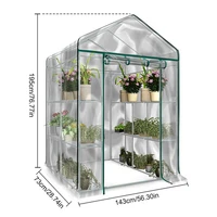 garden greenhouse cover without iron stand folding transparent cover 3 tier pvc waterproof grow house cover 143x73x195cm