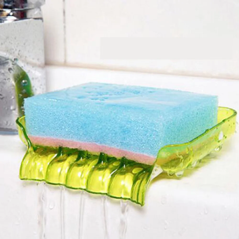 

4PCS Suction Cup Soap Dish Waterfall Draining Soap Holder Soap Basket for Bathroom Kitchen Use