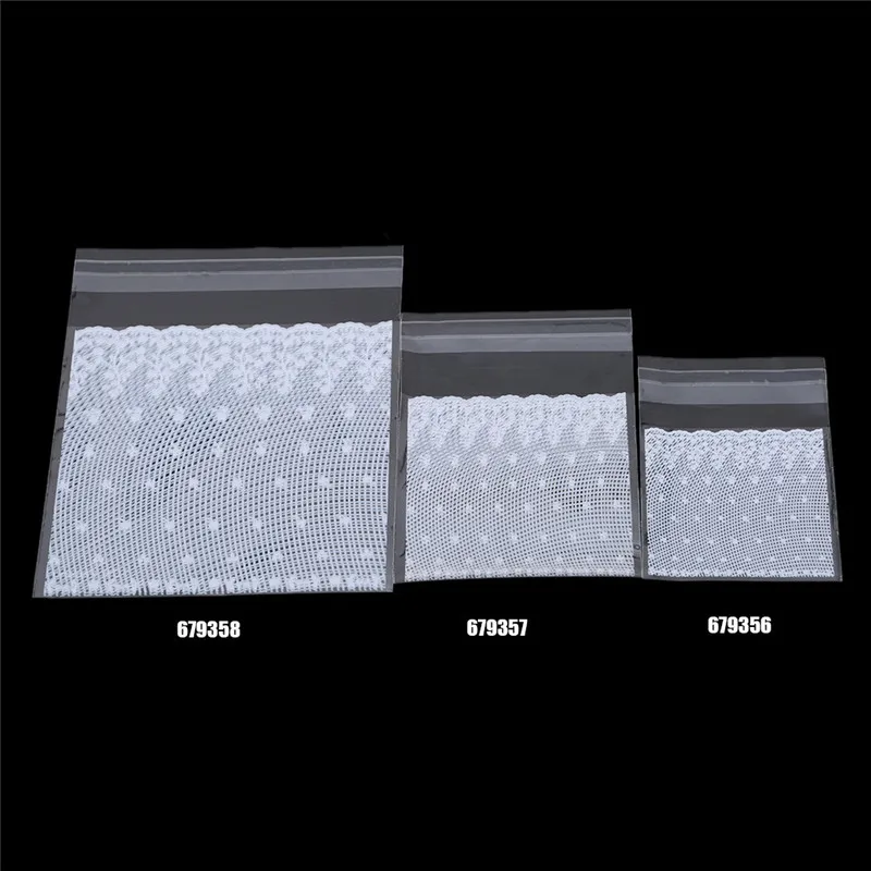 100 шт Свадебные украшения подарок и пластиковый пакет для конфет белое кружево