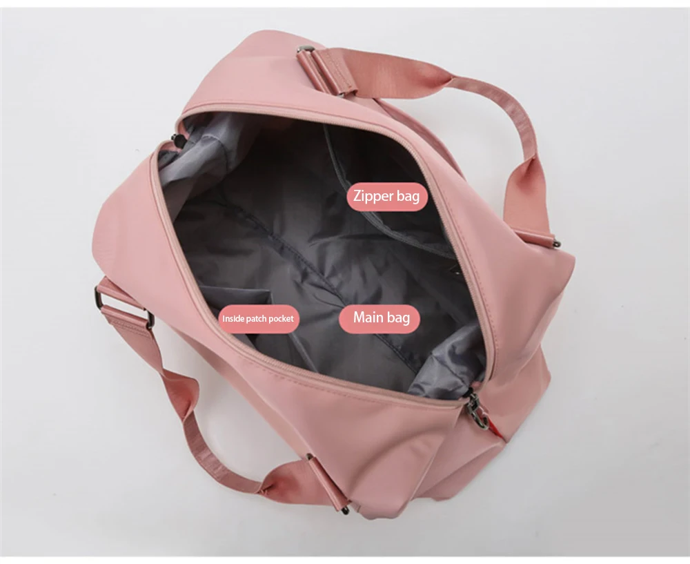 Large Capacity Travel Bags Women Cabin Tote Bag Handbag Nylon Waterproof Shoulder Bag Lady Fashion Weekend Gym Bag for Female