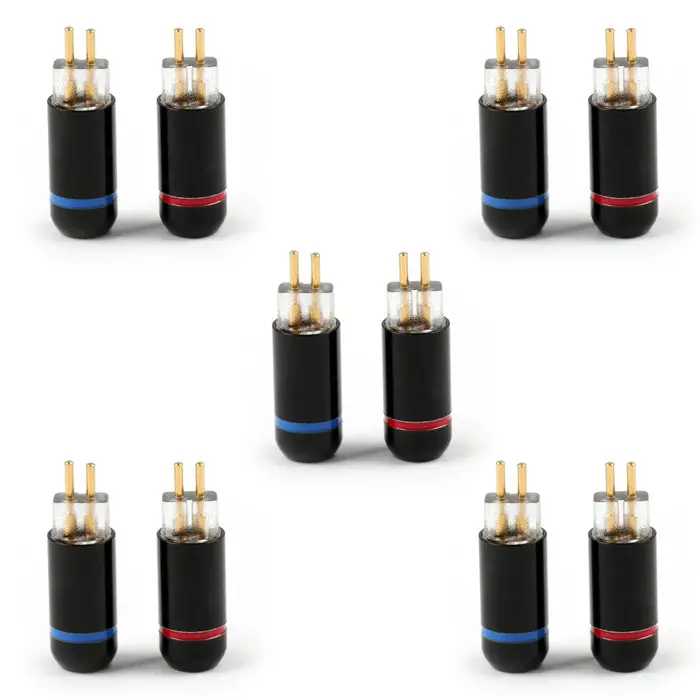 Black Mixed Clear Areyourshop 5 пар 0,78 мм наушники булавки разъем для Westone UM3X W4R UE18 разъем адаптера черный, серебристый - Цвет: Black Mixed Clear