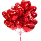Шары из розового золота в форме сердца фольгированные гелиевые шары 10 шт., украшения для дня рождения, свадьбы, Дня святого Валентина для детей и взрослых