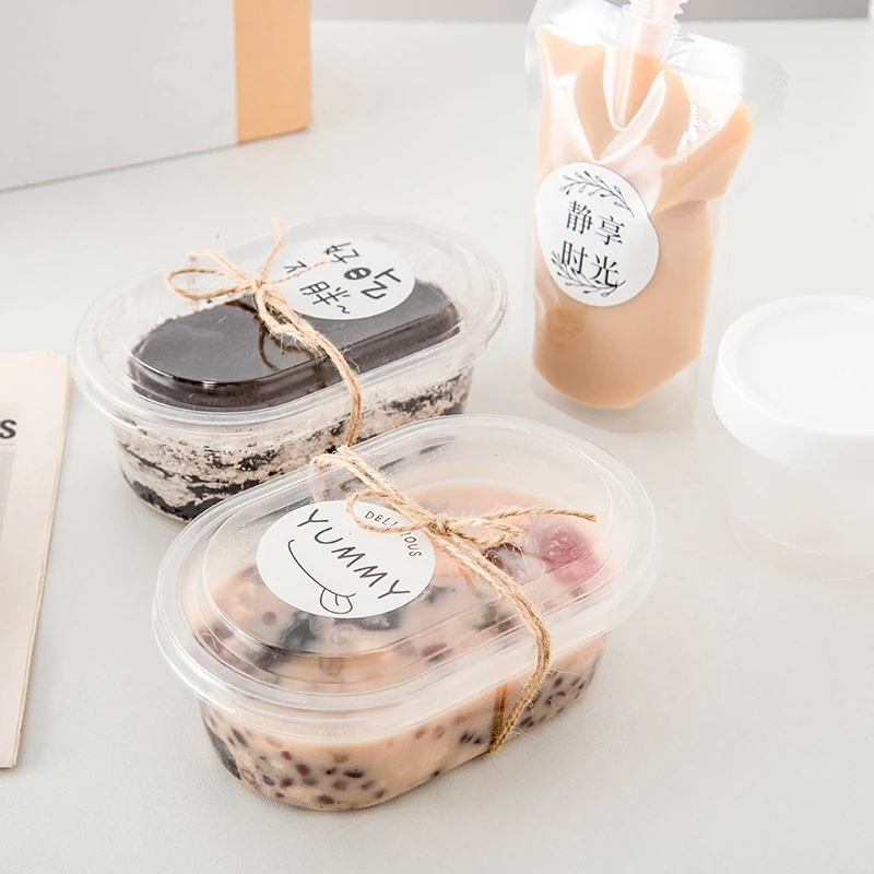 50 шт. креативная пластиковая миска коробки для упаковки фруктов и салатов