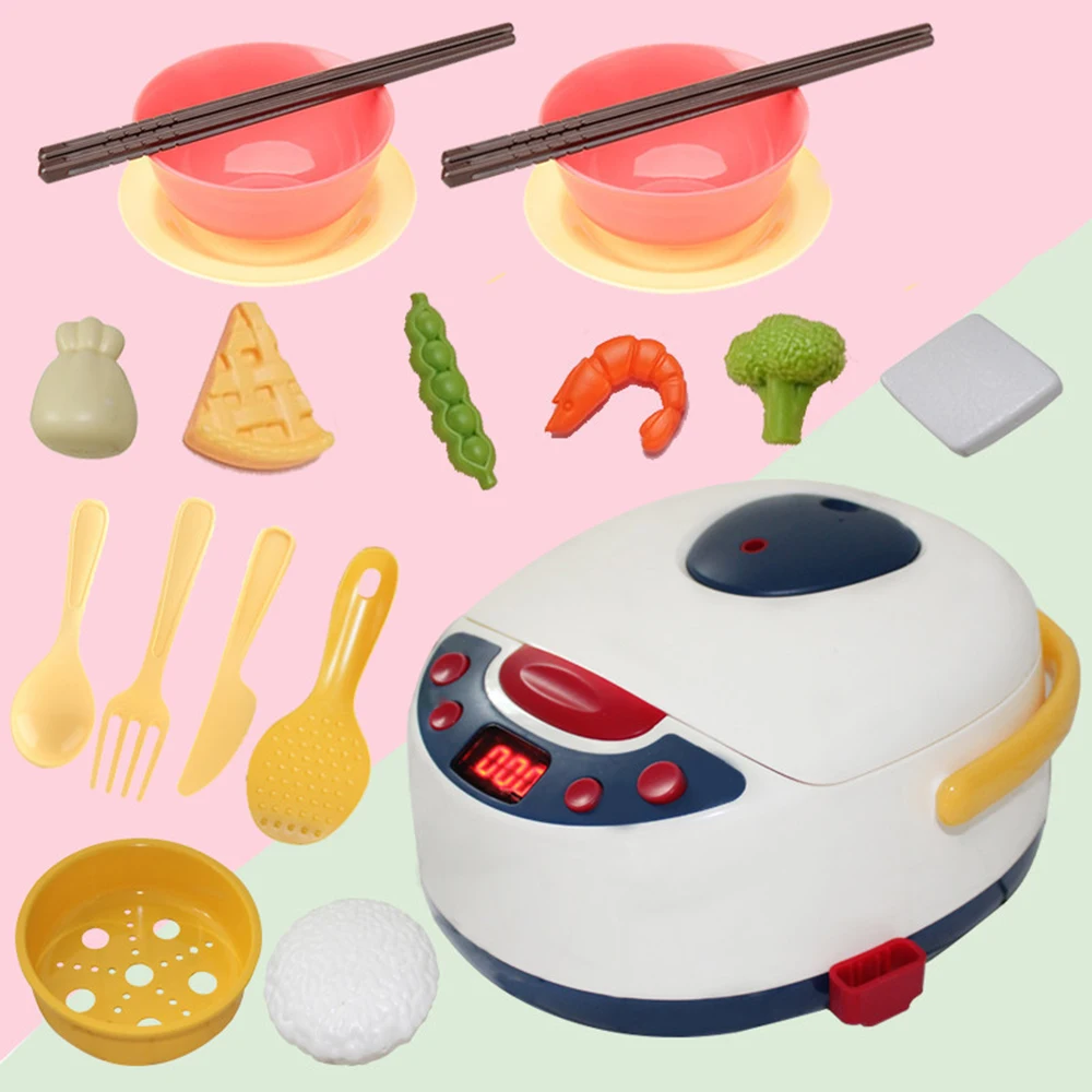 19Pcs Kitchen Pretend Play Cooking Toys Simulation Household Appliances For Children Rice Cooker Kids Educational Toy | Игрушки и хобби