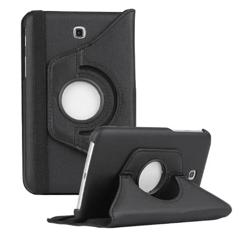 Защитный вращающийся чехол-подставка из искусственной кожи с текстурой личи для