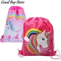 children kids waterproof school bags colorful canvas storage rucksack drawstring unicorn backpack cute animal fashion backpacks