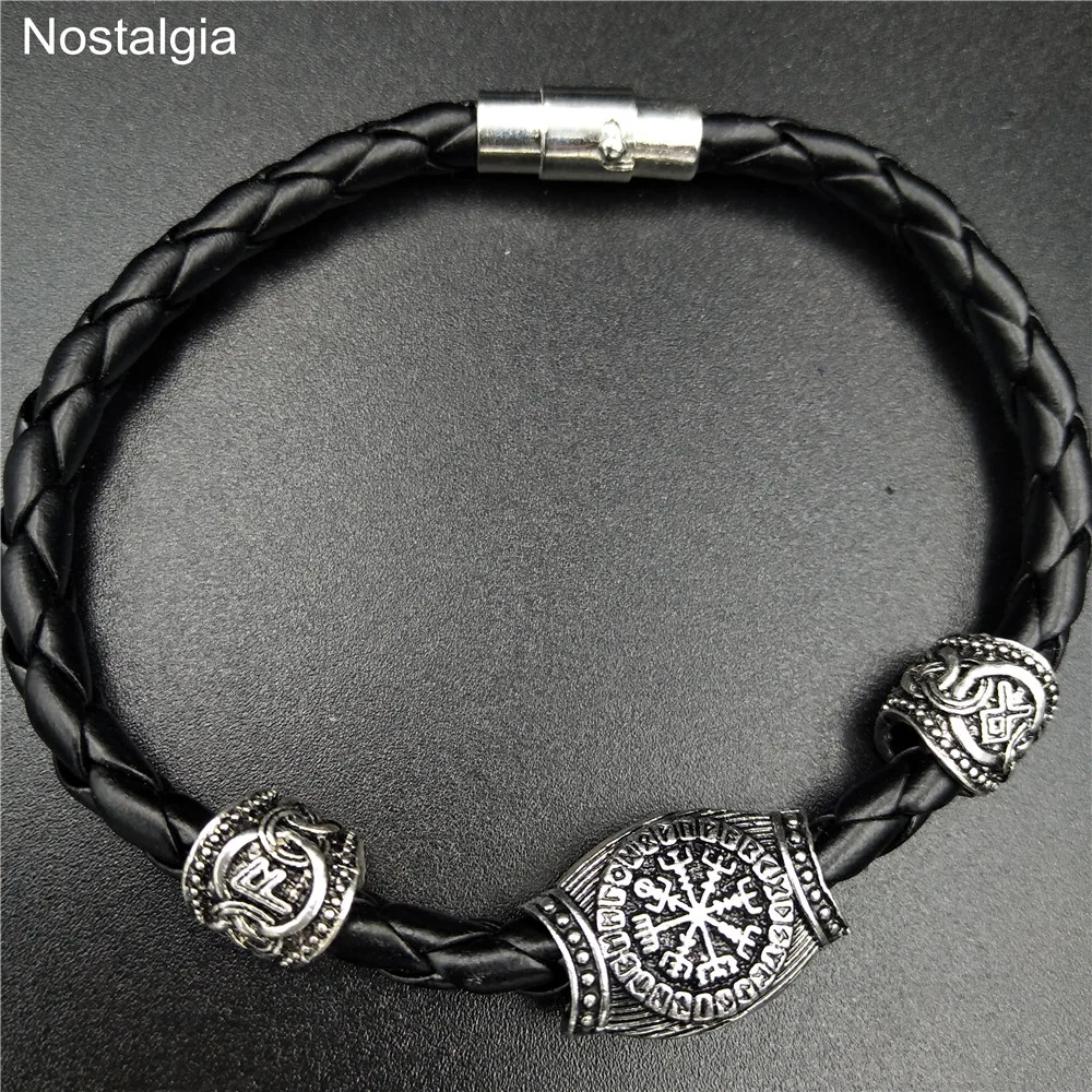 Vikingos Norse украшения руны троица валкнут Vegvisir бусины компас Vikingo руны амулет Викинг браслет славянские аксессуары
