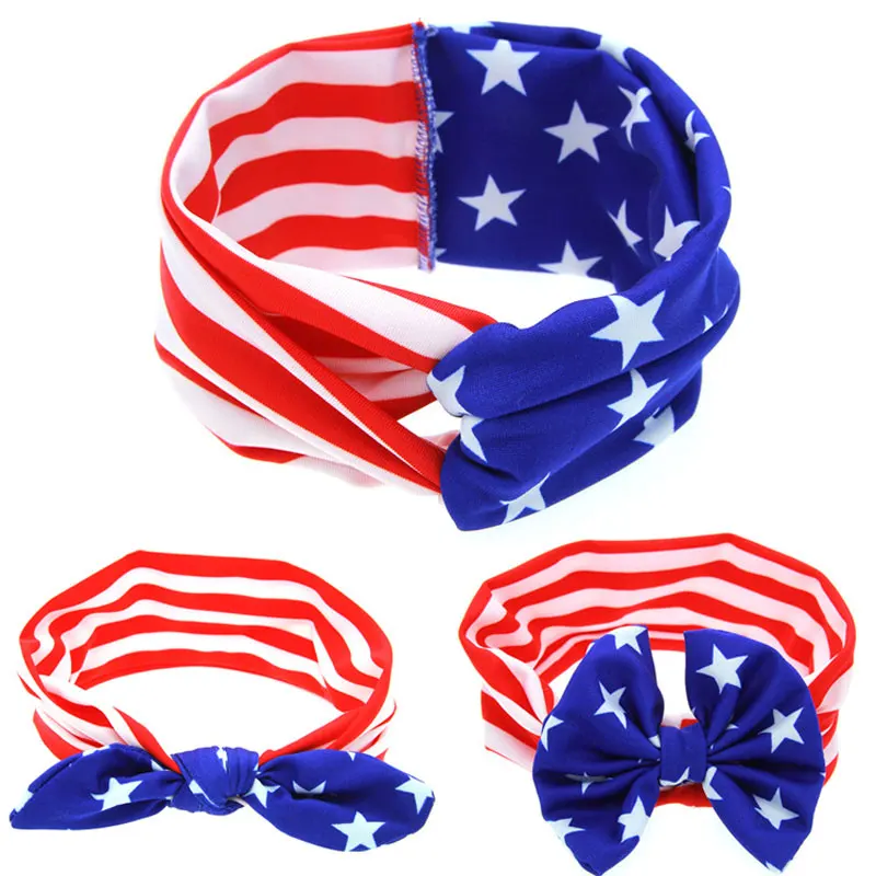 

Baby Kids Rabbit Ears Print Headbands Turban Girl Elastic Hairbands Fashion Headwear Hair Accessories