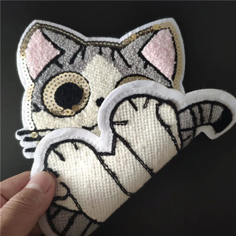 Нашивки с животными для одежды сделай сам 25 см байкерские нашивки кошками