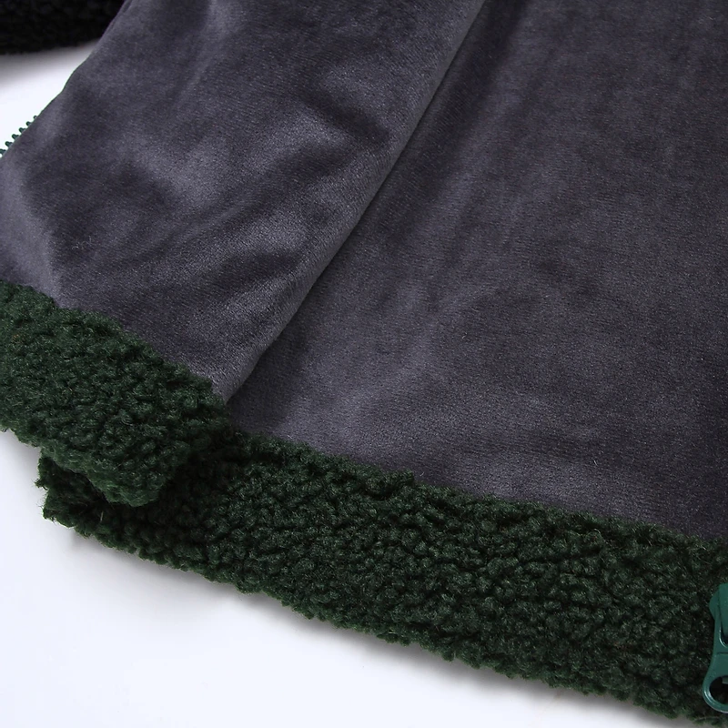 

2021 New Patchwork Winter Lamb Wool Coat for Boys Kids Plus VelvetJackets for 2-8 Years Olds Thicken Fleece Pockets Coats