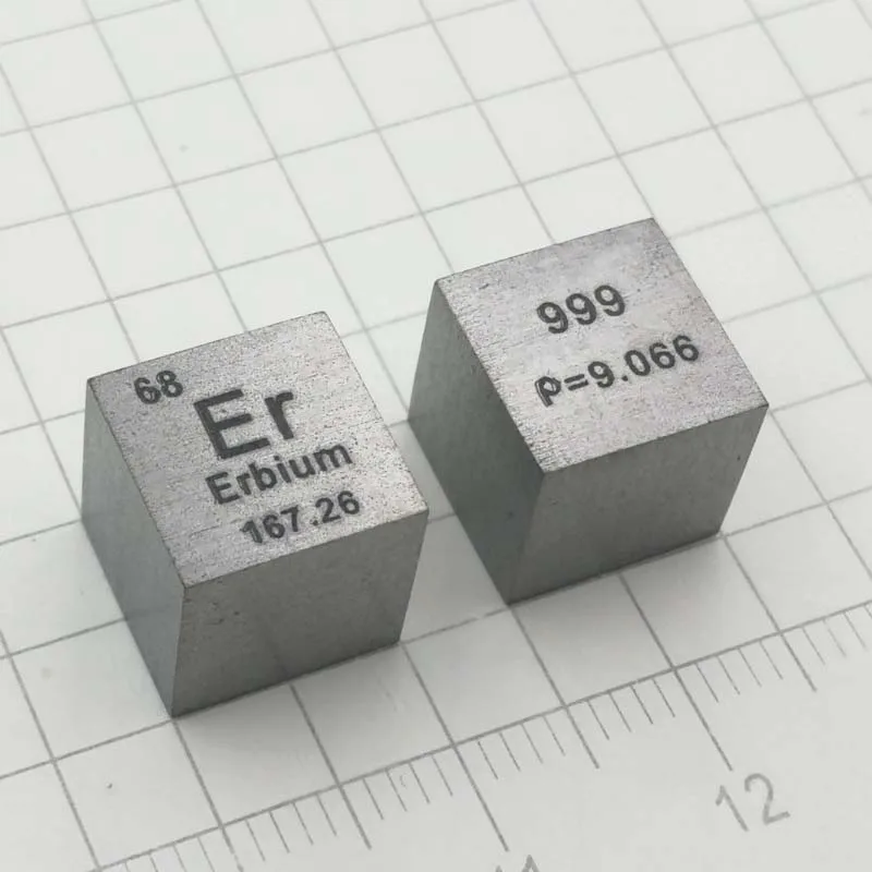 Кубик Erbium Er 10 мм кубическая Периодическая таблица 99.9% чистый кубический
