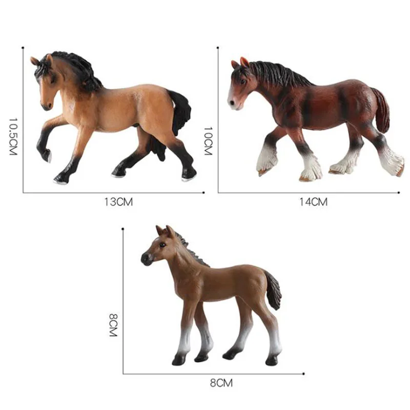 

Simulation Solid Animal Model Kids Toy Home Furnishings Ranch Horse Stallion Kindergarten Animal Cognition Educational Plaything
