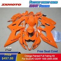 zxmt zxmoto full fairing panel kit plastic bodywork for suzuki gsx r 1000 2005 2006 05 06 k5 orange painted abs motorcycles body