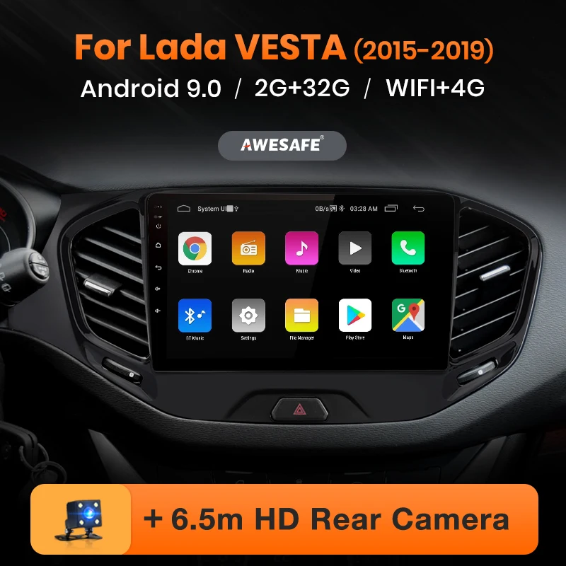 AWESAFE PX9 для Lada VESTA 2015 2019 Cross Sport Car Radio мультимедийный видео плеер GPS No 2din 2 din Android 9 0 ГБ +