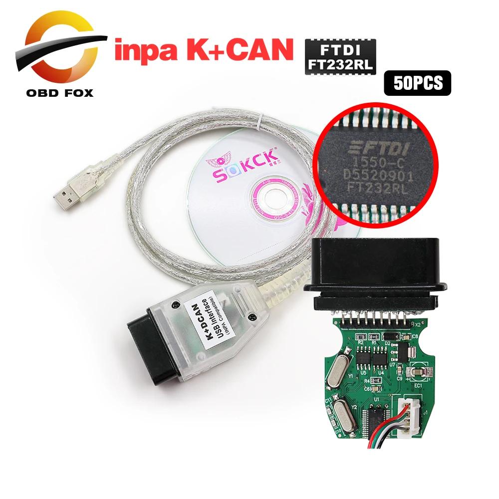 Интерфейс супер сканера INPA K + CAN для BMW Диагностический USB интерфейс bmw Ediabas DCAN 50