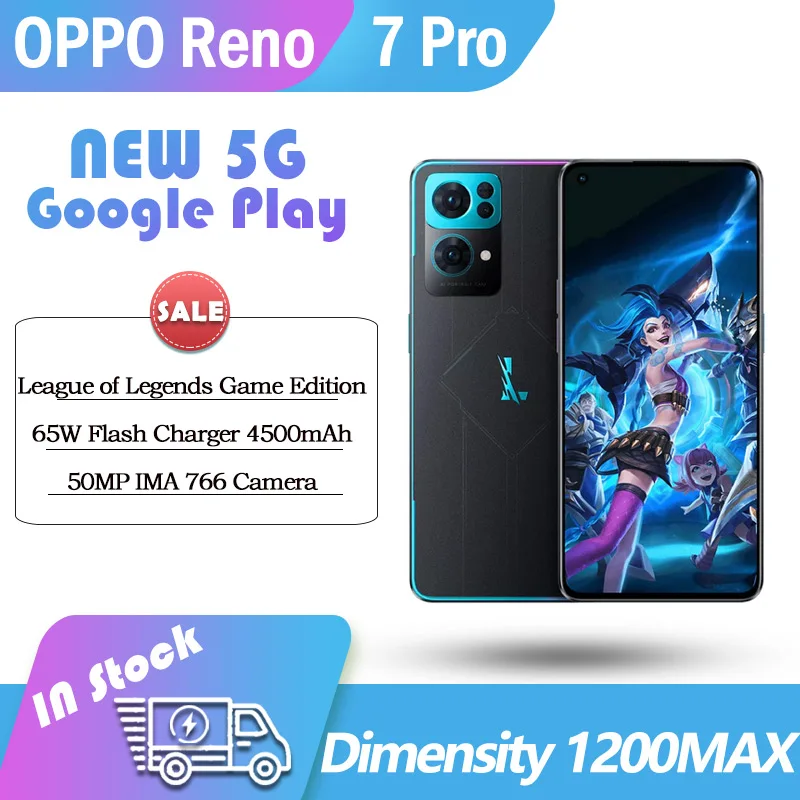 Reno 7 Pro – smartphone Original oppo league of legend 5G, dimension 1200Max 65W flash changeur 4500mAh AMOLED caméra 50mp google  (0)