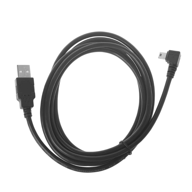 90 градусов левый/правый угол USB 2 0 A папа к мини b 5Pin Кабель адаптер для передачи