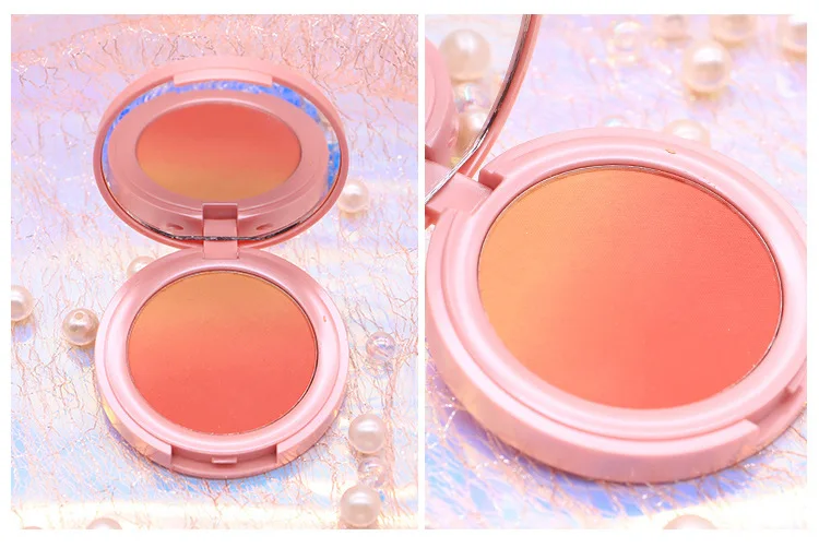 New make-up NOVO sweet pink gradual change blush natural good color double color blush plate nude makeup rouge beauty makeup