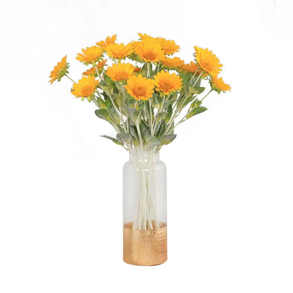 

Artificial Sunflower Bright Fabric Multi-purpose Photo Decoration Living Room Fake Flower