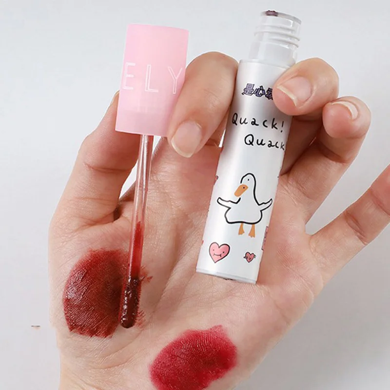 Бархатный матовый блеск для губ 6 цветов милая утка Макияж глазурованная