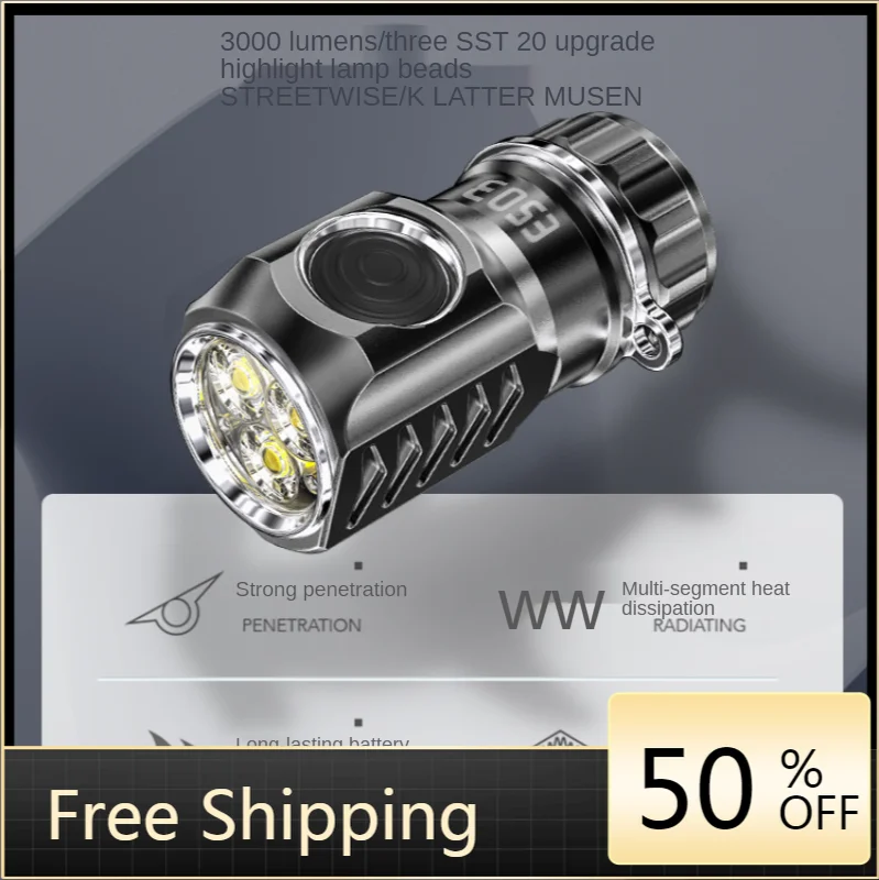 

Туристический Водонепроницаемый фонарь, 3000 лм, с Usb-портом