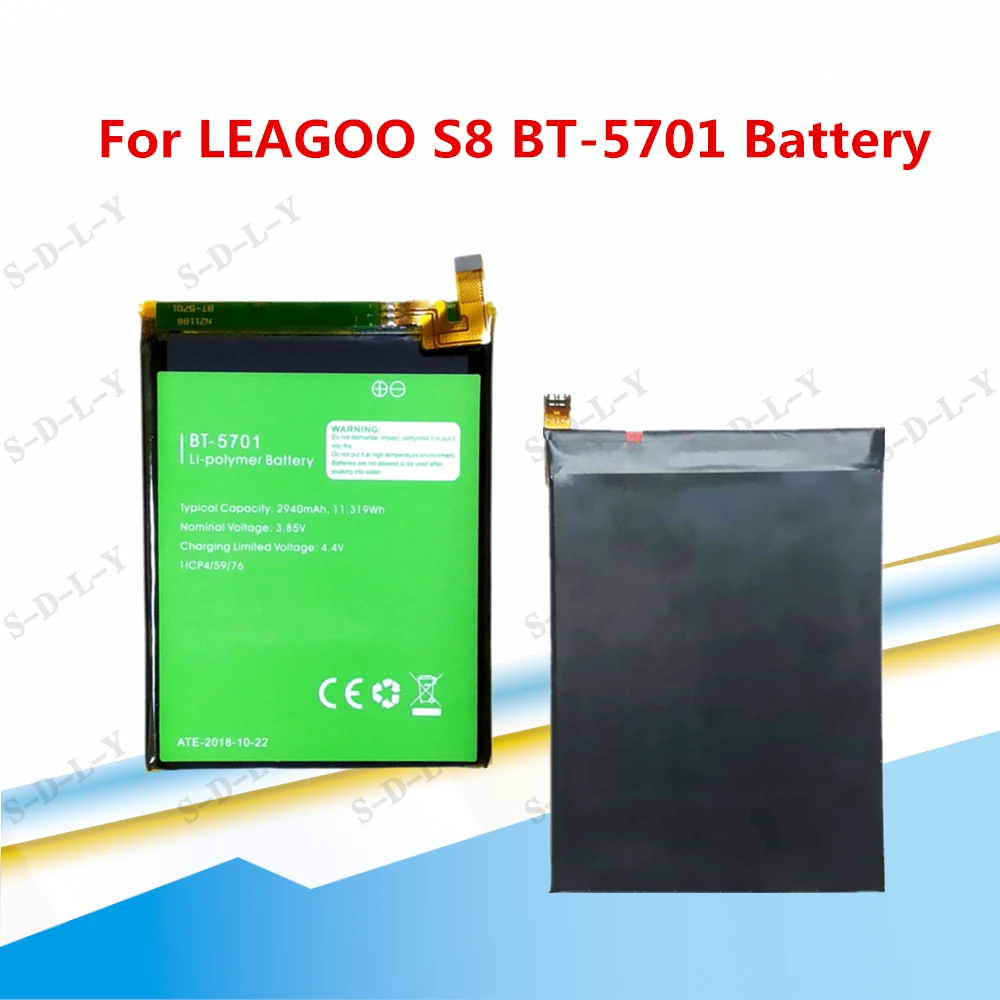 Запасной аккумулятор Leagoo S8 100% оригинал 2940 мАч для умный мобильный телефон + номер