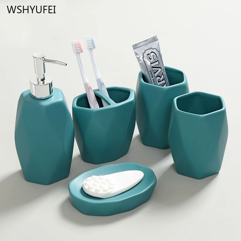 Набор керамический для ванной комнаты креативный держатель зубной щетки мыла