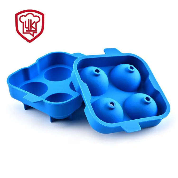 

2set total 8 even round whiskey ice hockey Silicone ice tray mould ice cream maker
