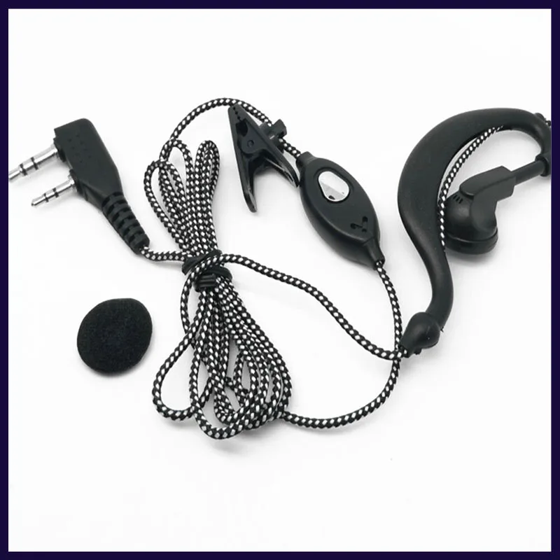 

OPPXUN 4PCS Black-and-white weave headset for KENWOOD QUANSHENG PUXING WOUXUN HYT TYT BAOFENG UV5R 666S 888S 999S walkie talkie