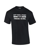 summer t shirts dont need a permit for these guns adult funny short sleeve t shirt black