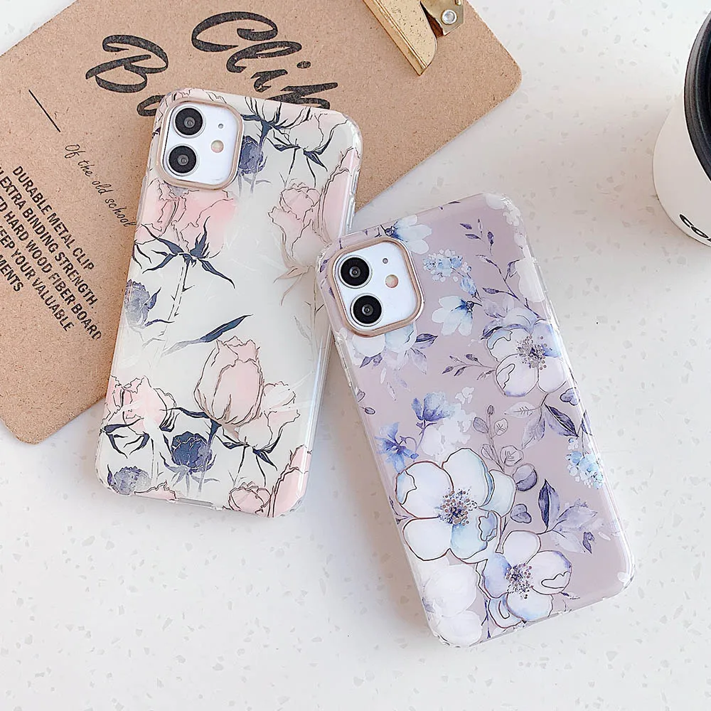 Винтажный Розовый чехол для телефона iPhone 11 Pro Max XS XR 7 8 Plus X SE 2020 роскошные чехлы с