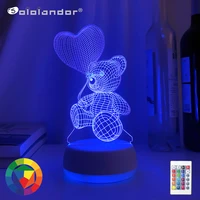 new colorful led table night light unique wedding gift nightlight for home decoration usb battery 3d illusion lamp couple souven