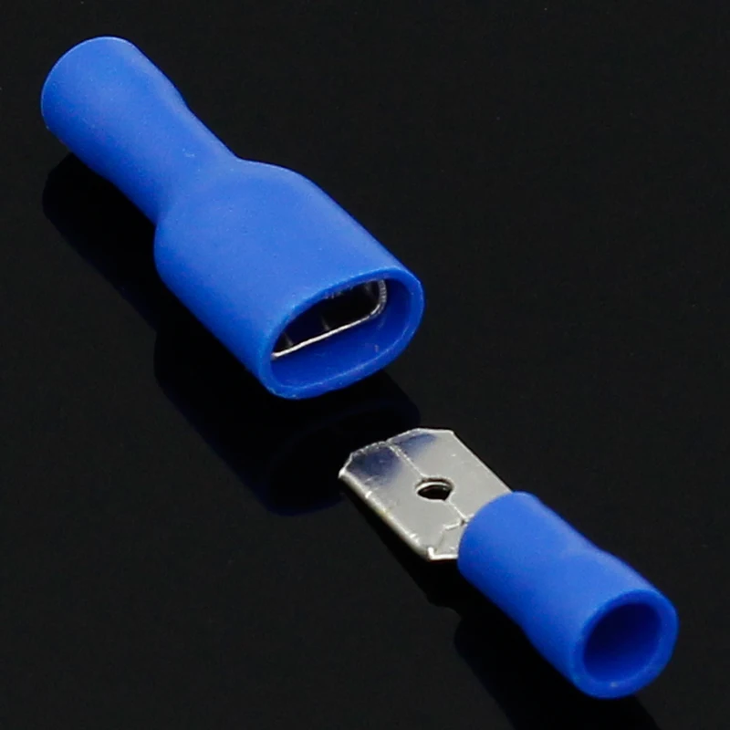 6 3 мм синие гнездовые/мужские изолированные электрические обжимные клеммные