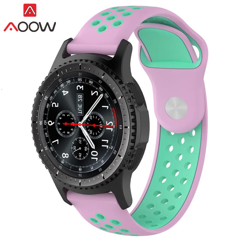 20 мм 22 мм силиконовый ремешок для часов для samsung gear S2 S3 Huami Amazfit Sport резиновая Замена браслета ремешок для часов быстросъемный