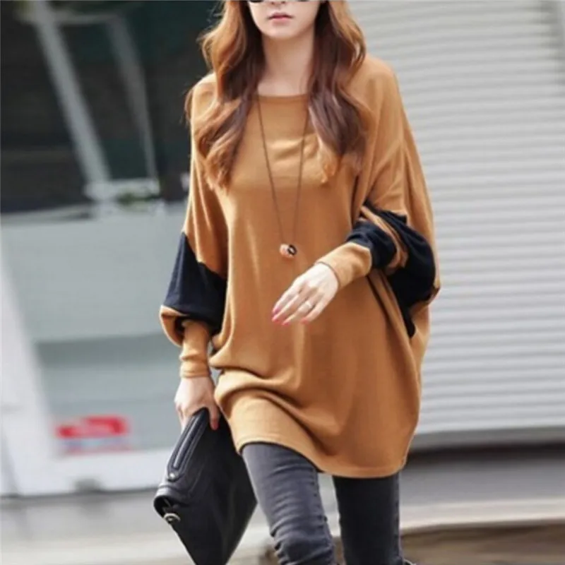 Fashion Women Winter Auturm Sweaters Batwing Sleeve Pullovers Coffee 1pc | Женская одежда