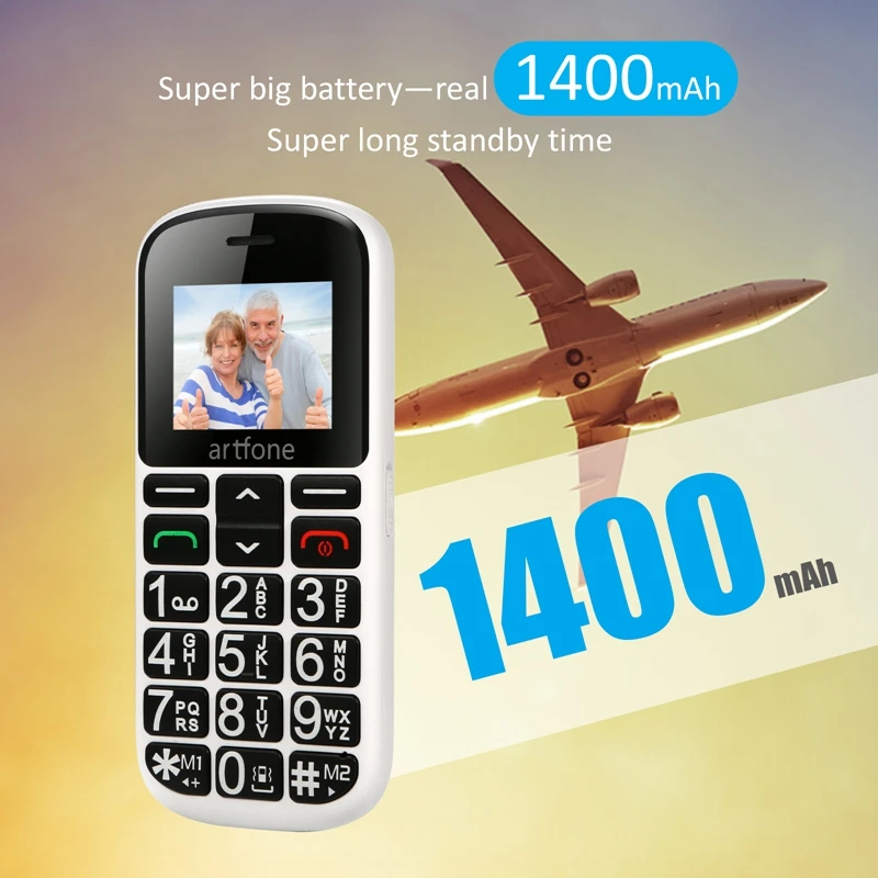 artfone big button mobile phone for elderly cs188 unlocked senior sim free with sos emergency button1400mah battery 2g free global shipping