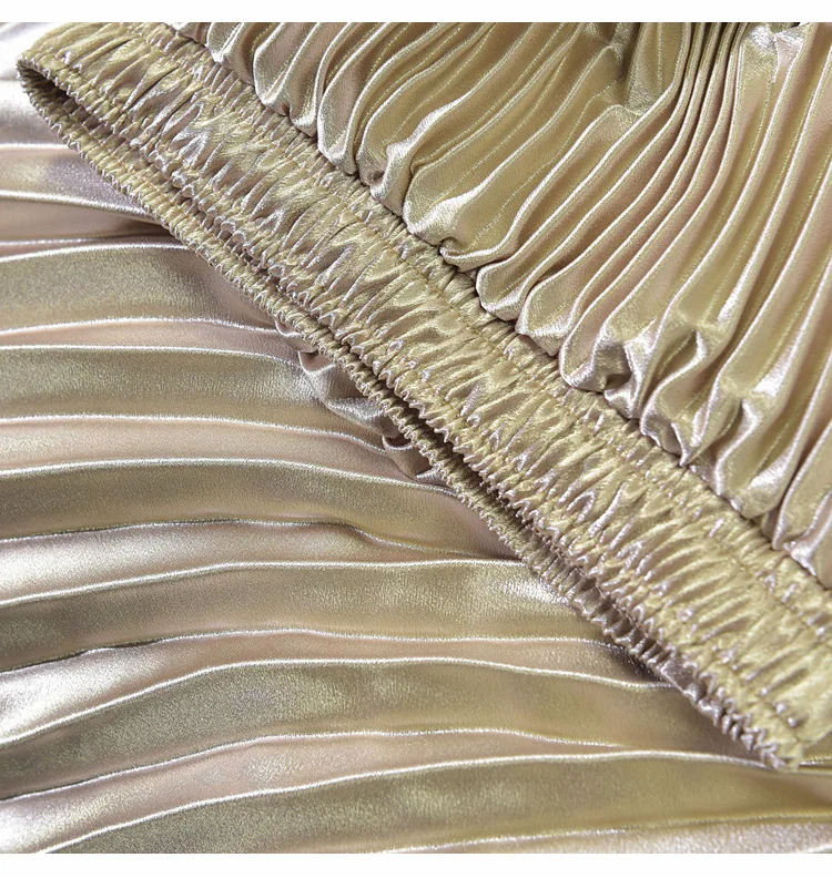 

2021 Spring Women Long Pleated Skirt High Waist Women Long Skirt Female Autumn High Quality Women Maxi Skirt Vintage Saia