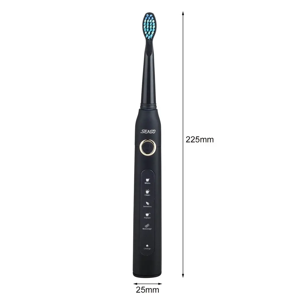 

Sonic Electric Toothbrush 3 Replaceable Brush Heads for Adult USB Rechargeable Power Tooth Brush Portable electric brush