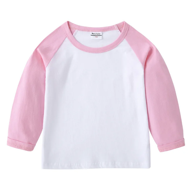 

Long-sleeved Shirt For Boys Girls 2021 New Spring Autumn Children's T-shirt Round Neck Cartoon Bottoming Shirt
