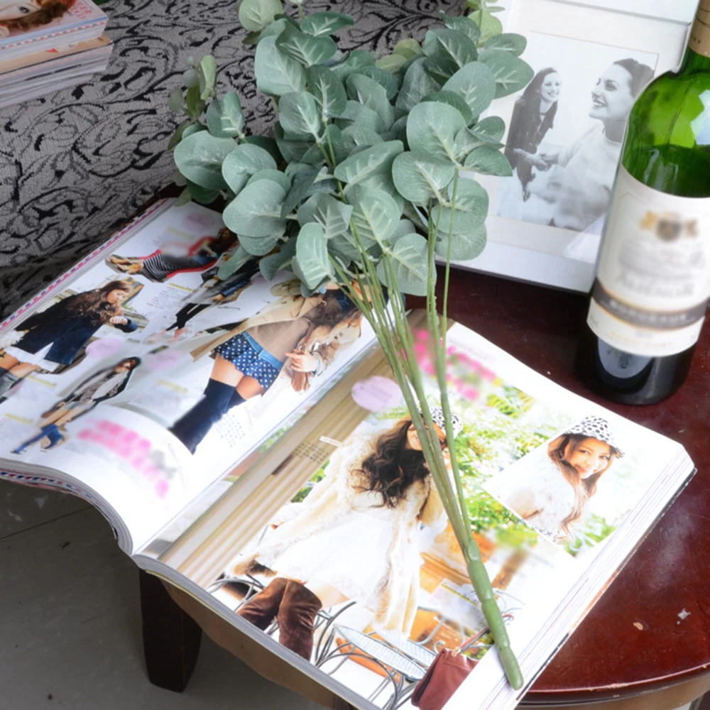 Искусственные листья эвкалипта 16 головок|Искусственные и сухие цветы| |