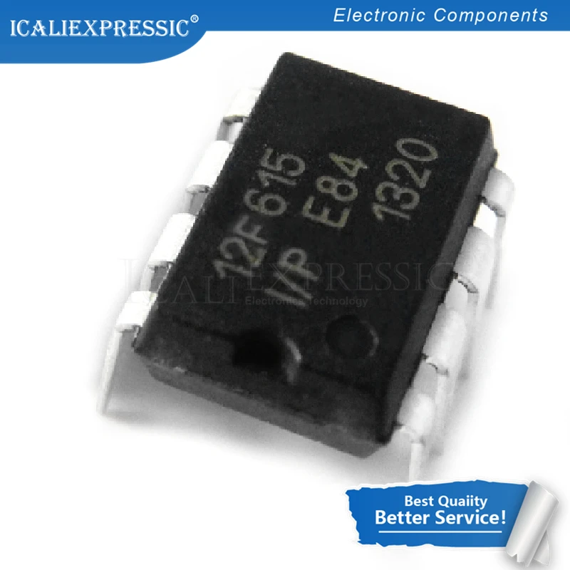 Микроконтроллеры PIC12F615-I/P DIP-8 PIC12F615 DIP, 8 бит, 12F615 DIP8, 2 шт.